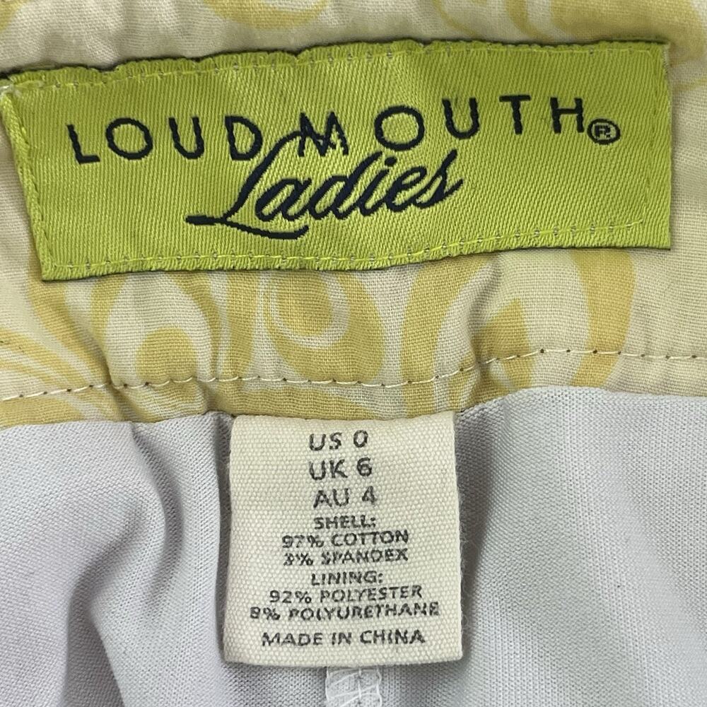 Loudmouth Skort Women's 0 Skirt Activewear Retro Geo Print Sporty Pockets - Picture 9 of 13
